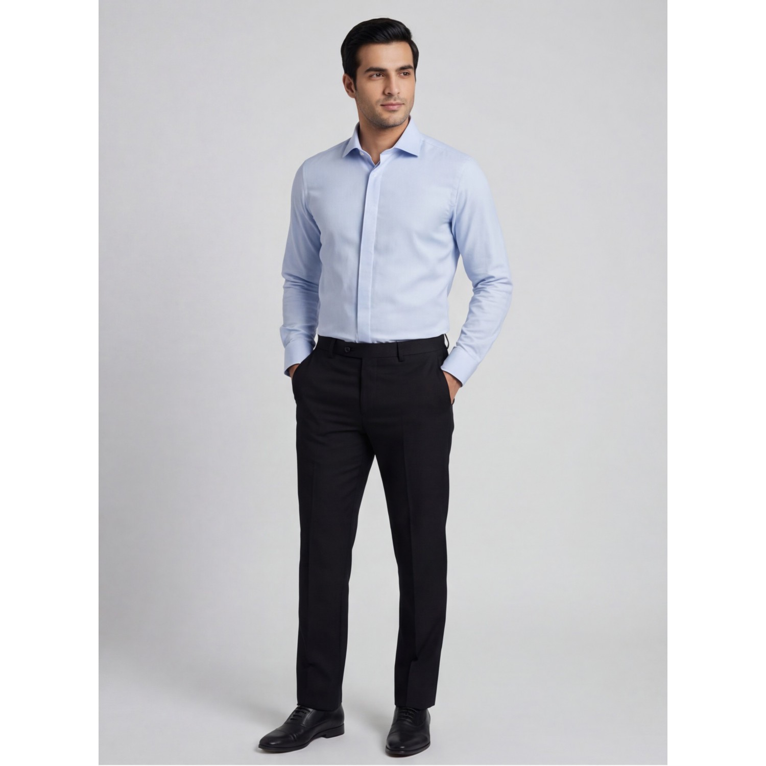 Life Style Butiken Ανδρικό Μακρυμάνικο πουκάμισο Slim LS124015 Σιέλ