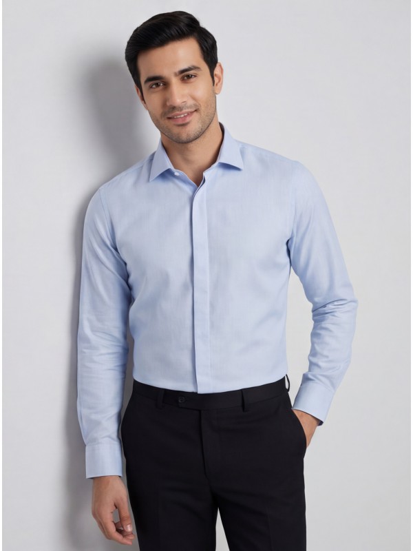 Life Style Butiken Ανδρικό Μακρυμάνικο πουκάμισο Slim LS124015 Σιέλ