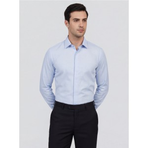 Life Style Bytiken Ανδρικό Μακρυμάνικο πουκάμισο Regular Fit LS124005 Σιέλ