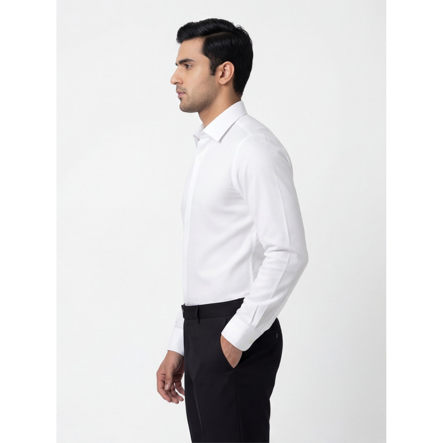 Life Style Butiken Ανδρικό Μακρυμάνικο πουκάμισο Regular Fit LS124005 Λευκό