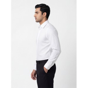Life Style Butiken Ανδρικό Μακρυμάνικο πουκάμισο Regular Fit LS124005 Λευκό