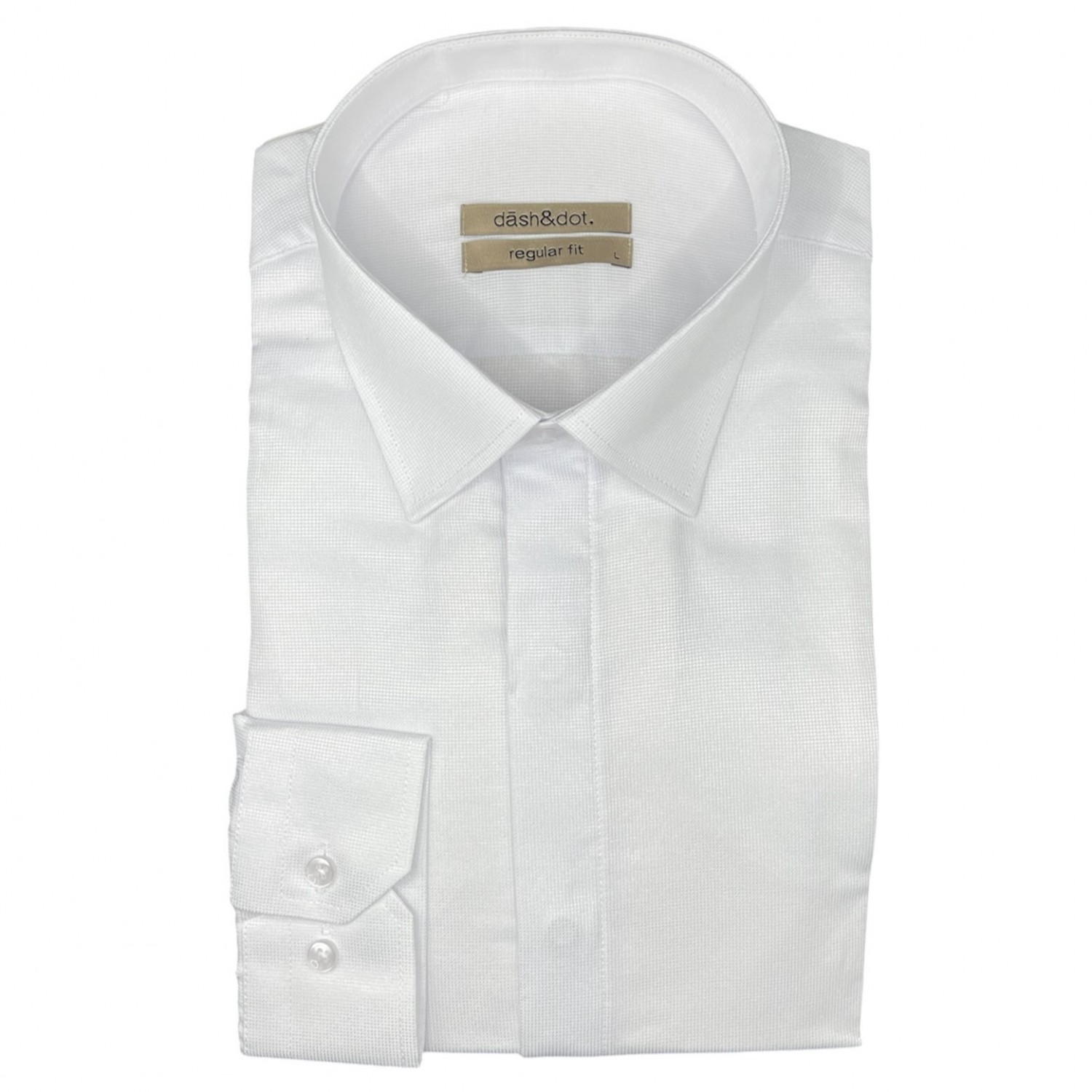 Life Style Butiken Ανδρικό Μακρυμάνικο πουκάμισο Regular Fit LS124005 Λευκό