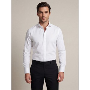 Life Style Butiken Ανδρικό Μακρυμάνικο πουκάμισο Slim LS124014 Λευκό