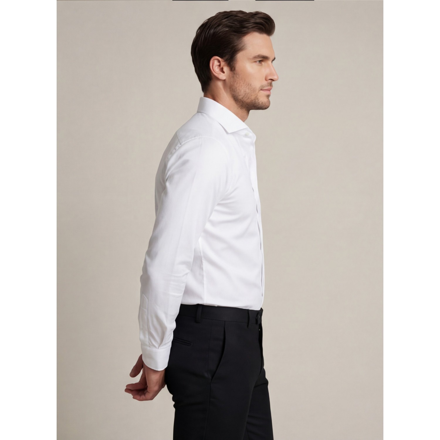 Life Style Butiken Ανδρικό Μακρυμάνικο πουκάμισο Slim LS124014 Λευκό