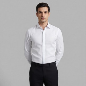 Life Style Butiken Ανδρικό Μακρυμάνικο πουκάμισο Slim LS124015 Λευκό