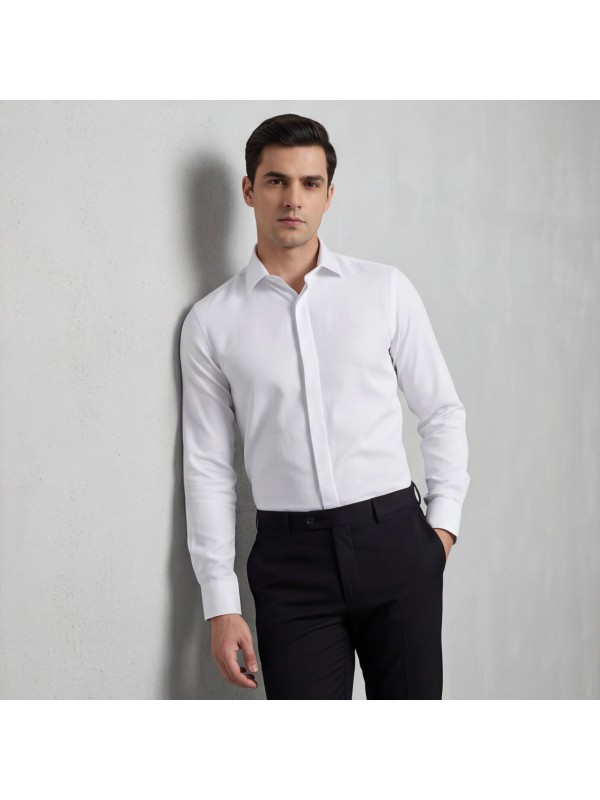 Life Style Butiken Ανδρικό Μακρυμάνικο πουκάμισο Slim LS124015 Λευκό