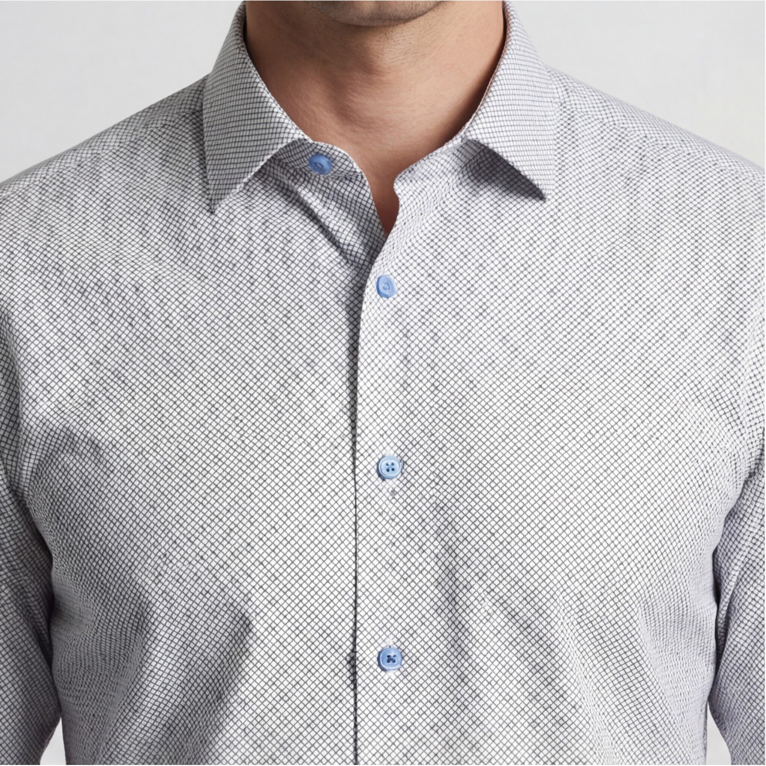 Life Style Butiken Ανδρικό Μακρυμάνικο πουκάμισο με μικροσχέδια Regular Fit LS125019 ΣΙΕΛ