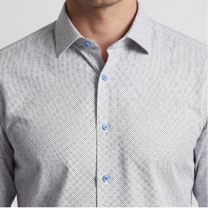 Life Style Butiken Ανδρικό Μακρυμάνικο πουκάμισο με μικροσχέδια Regular Fit LS125019 ΣΙΕΛ