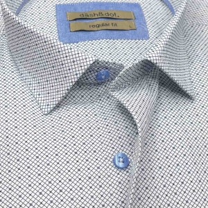 Life Style Butiken Ανδρικό Μακρυμάνικο πουκάμισο με μικροσχέδια Regular Fit LS125019 ΣΙΕΛ