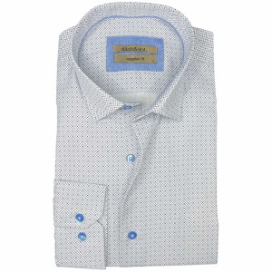 Life Style Butiken Ανδρικό Μακρυμάνικο πουκάμισο με μικροσχέδια Regular Fit LS125019 ΣΙΕΛ