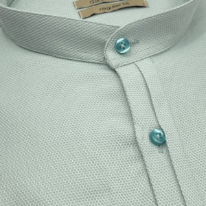 Life Style Butiken Ανδρικό Μακρυμάνικο πουκάμισο με Μάο Γιακά Regular Fit LS125158 Μέντα