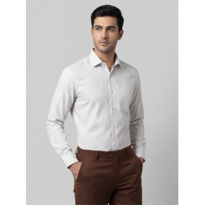 Life Style Butiken Ανδρικό Μακρυμάνικο πουκάμισο με μικροσχέδια Regular Fit LS126007 Μπεζ