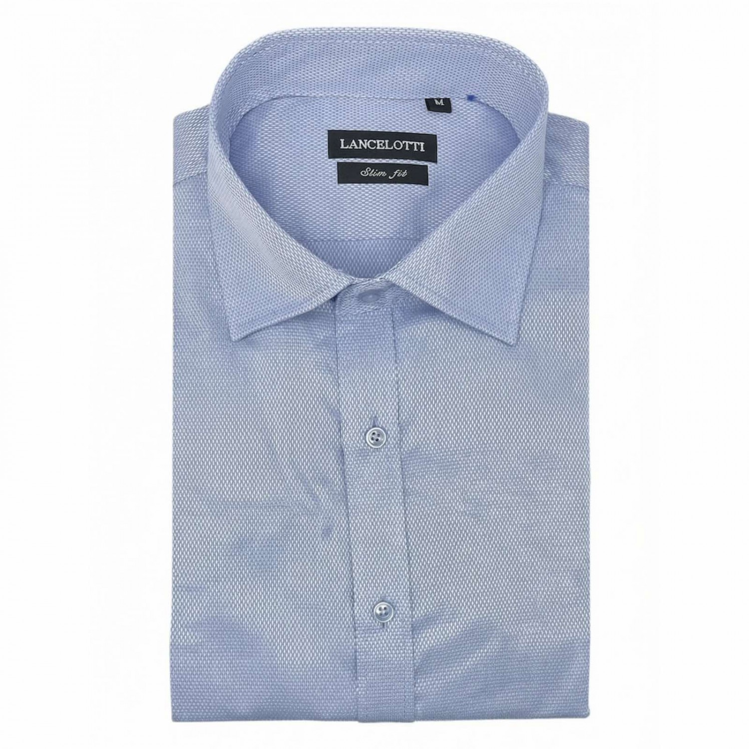 Life Style Butiken Ανδρικό Μακρυμάνικο πουκάμισο Slim Fit LS13620 Σιέλ