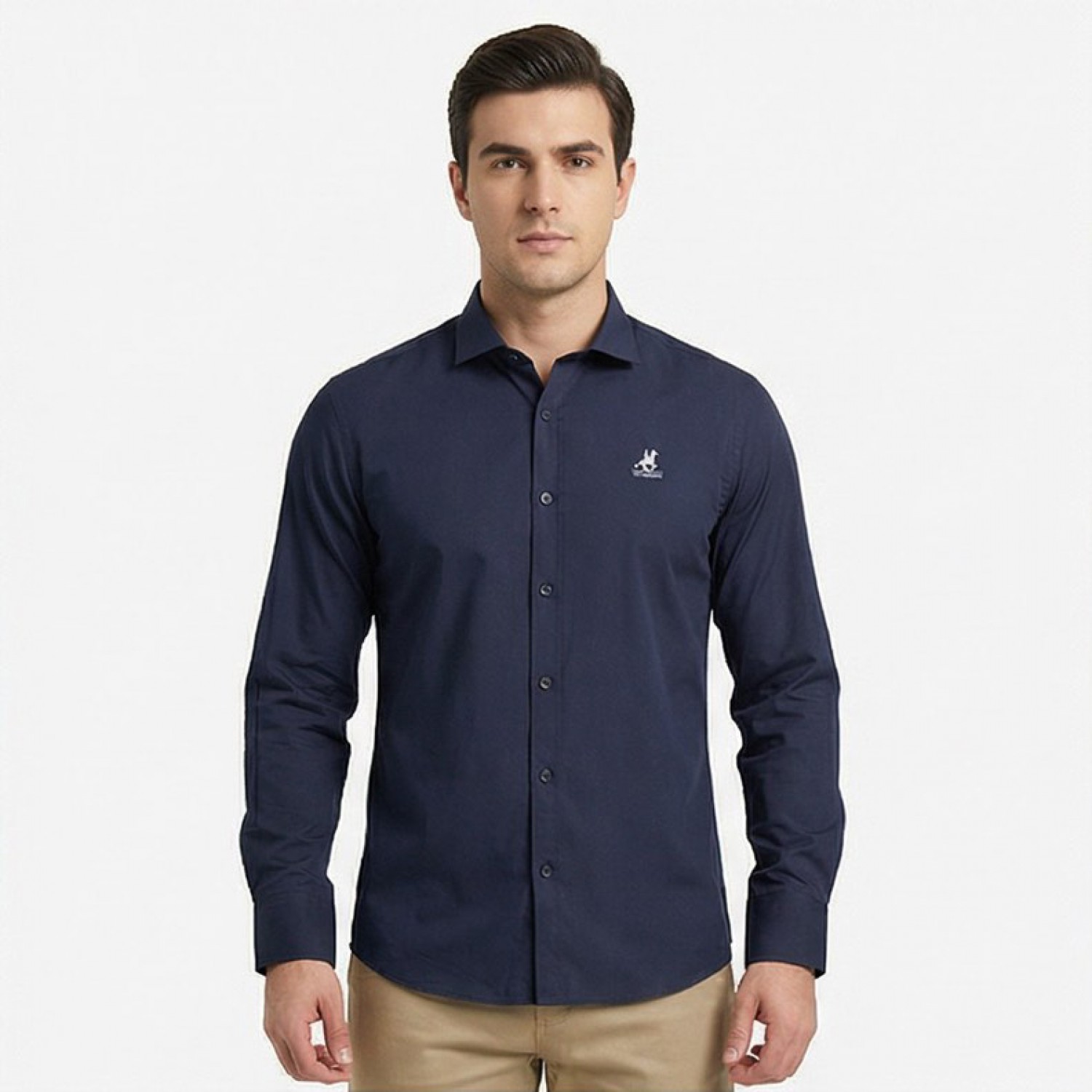 U.s. Grand Polo Ανδρικό Μακρυμάνικο πουκάμισο Regular AU02840AMEDEO_BLA2050 Navy