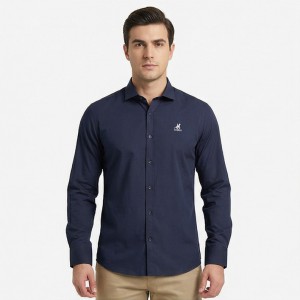 U.s. Grand Polo Ανδρικό Μακρυμάνικο πουκάμισο Regular AU02840AMEDEO_BLA2050 Navy