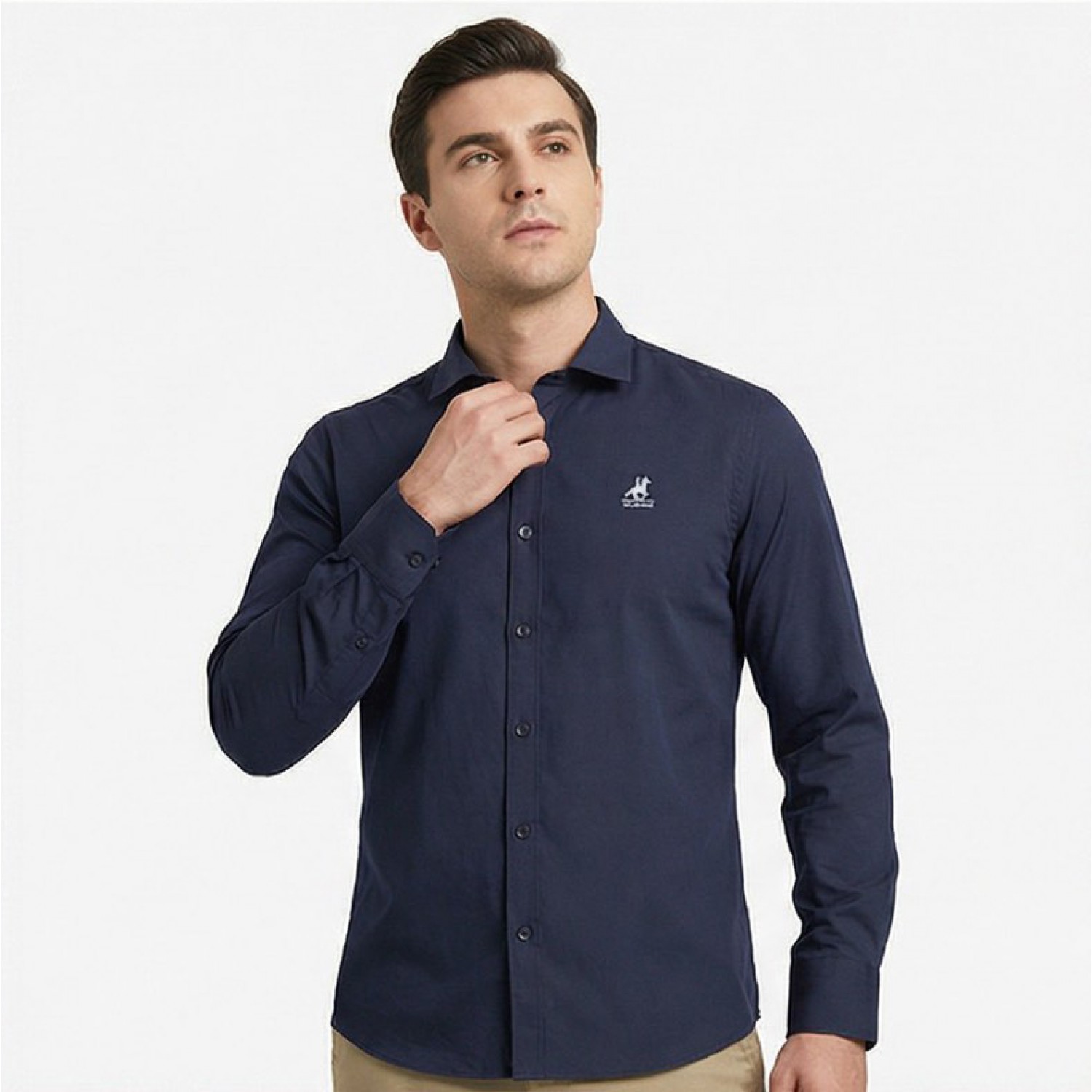 U.s. Grand Polo Ανδρικό Μακρυμάνικο πουκάμισο Regular AU02840AMEDEO_BLA2050 Navy