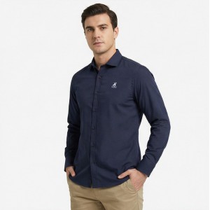 U.s. Grand Polo Ανδρικό Μακρυμάνικο πουκάμισο Regular AU02840AMEDEO_BLA2050 Navy