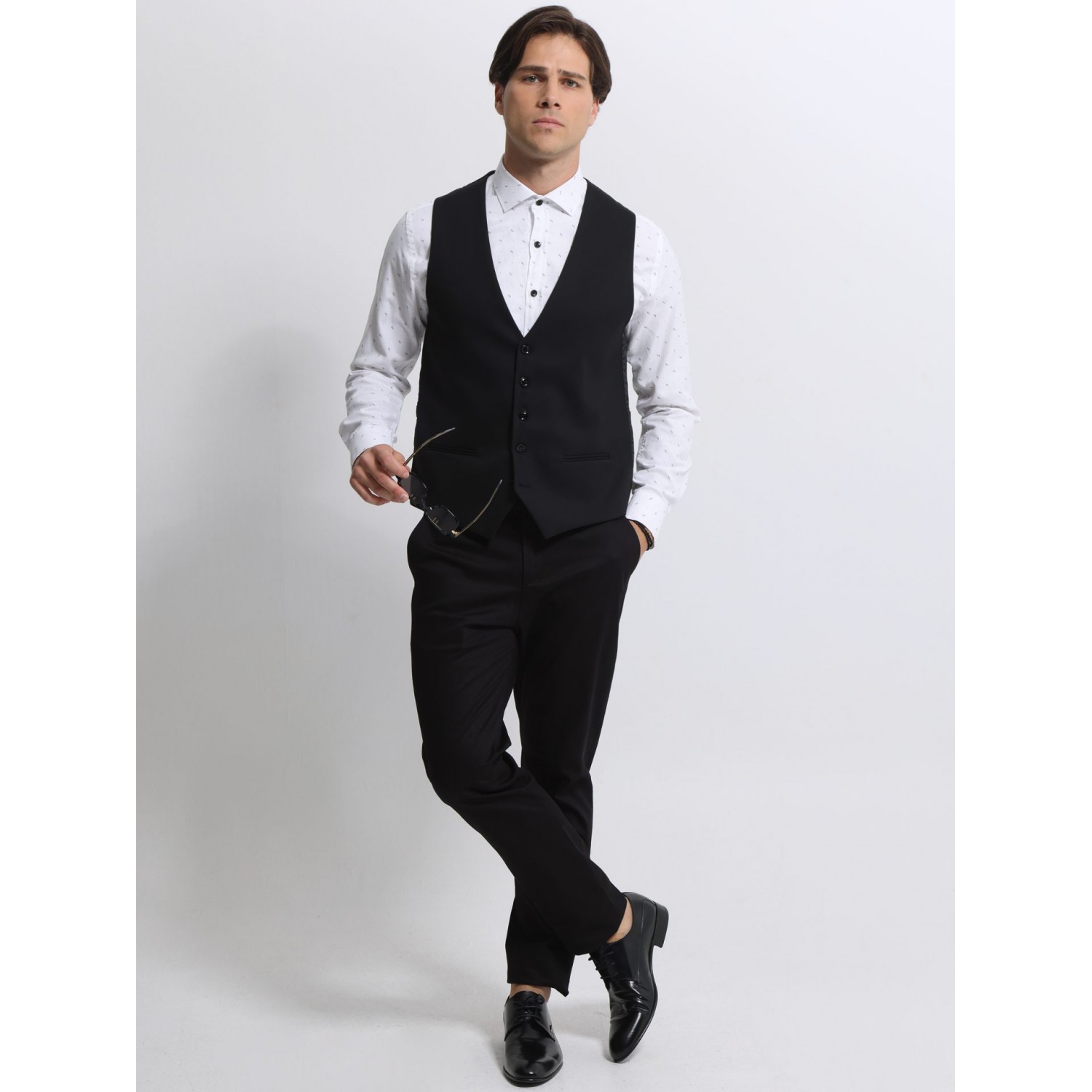 Life Style Butiken Ανδρικό Μακρυμάνικο πουκάμισο Slim LS1447528 Λευκό