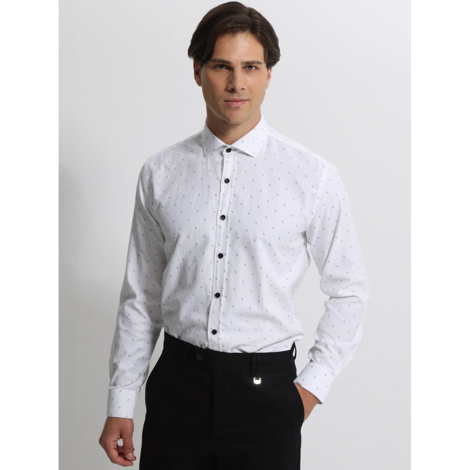 Life Style Butiken Ανδρικό Μακρυμάνικο πουκάμισο Slim LS1447528 Λευκό