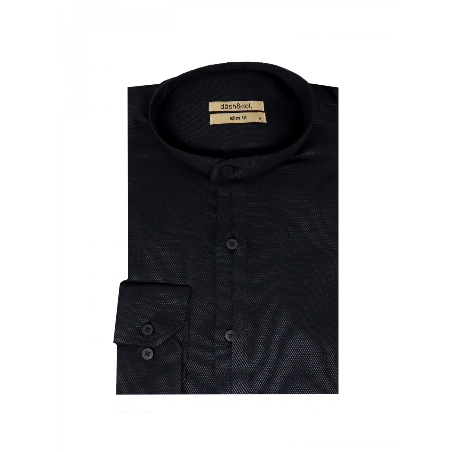 Life Style Butiken Ανδρικό Μακρυμάνικο πουκάμισο Μαο Slim LS124669 Black