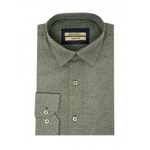 Life Style Butiken Ανδρικό Μακρυμάνικο πουκάμισο Regular LS124780 Λαδί