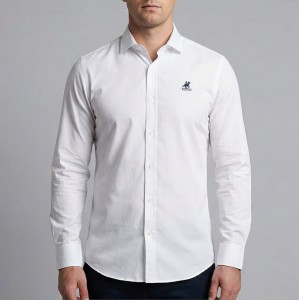 U.s. Grand Polo Ανδρικό Μακρυμάνικο πουκάμισο Regular AU02840AMEDEO_BIA0950 Λευκό