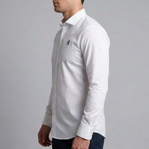 U.s. Grand Polo Ανδρικό Μακρυμάνικο πουκάμισο Regular AU02840AMEDEO_BIA0950 Λευκό