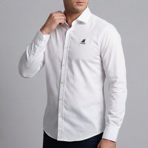 U.s. Grand Polo Ανδρικό Μακρυμάνικο πουκάμισο Regular AU02840AMEDEO_BIA0950 Λευκό