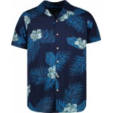 Cars Jeans 48694 Ανδρικό Πουκάμισο Κοντομάνικο Floral Μπλε 1
