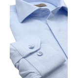 Dash & Dot 24635 Σιέλ Ανδρικό Μακρυμάνικο πουκάμισο Slim Fit 3