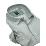 Life Style Butiken 8350/7 Μέντα Ανδρικό Μακρυμάνικο πουκάμισο Άνετη Εφαρμογή 3