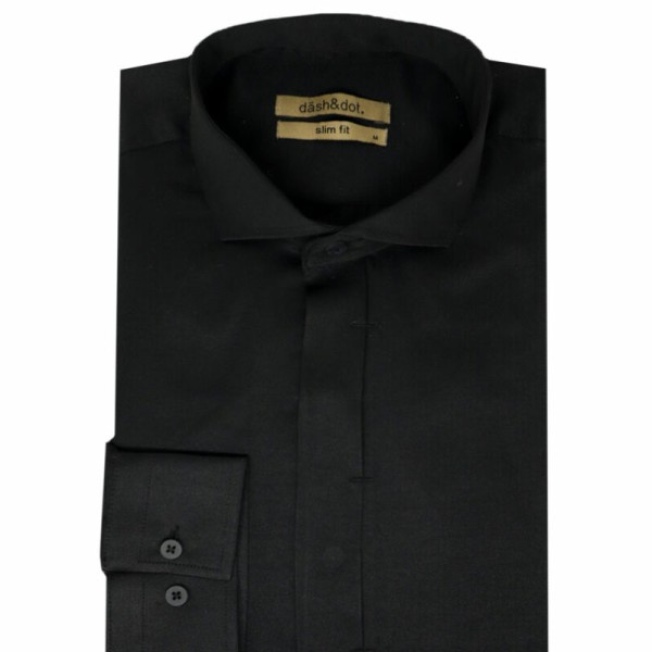Life Style Bytiken Ανδρικό Μακρυμάνικο πουκάμισο Slim Fit LS124641/03 Black 