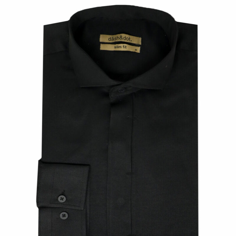 Life Style Bytiken Ανδρικό Μακρυμάνικο πουκάμισο Slim Fit LS124641/03 Black