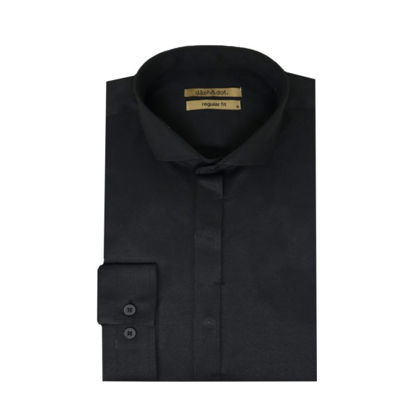 Life Style Bytiken Ανδρικό Μακρυμάνικο πουκάμισο Regular Fit LS124752/03 Black