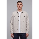 Nines Ανδρικο overshirt μακρυμάνικο 1H14700 OFF WHITE 1