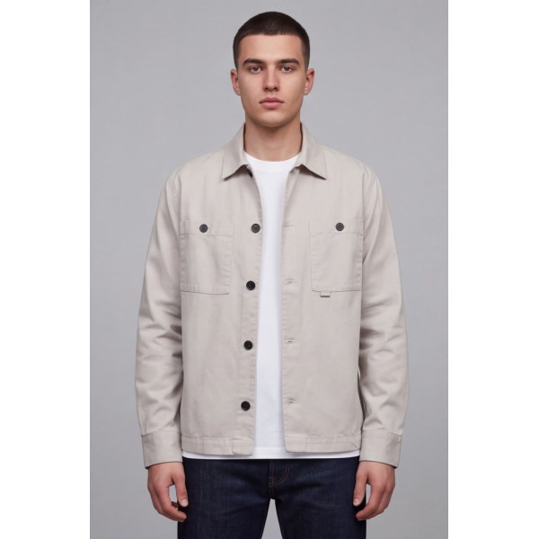 Nines Ανδρικο overshirt μακρυμάνικο 1H14700 OFF WHITE