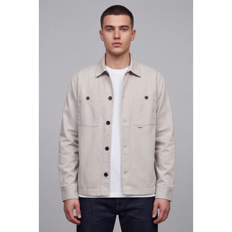 Nines Ανδρικο overshirt μακρυμάνικο 1H14700 OFF WHITE Ανδρικά