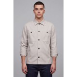 Nines Ανδρικο overshirt μακρυμάνικο 1H14700 OFF WHITE 2