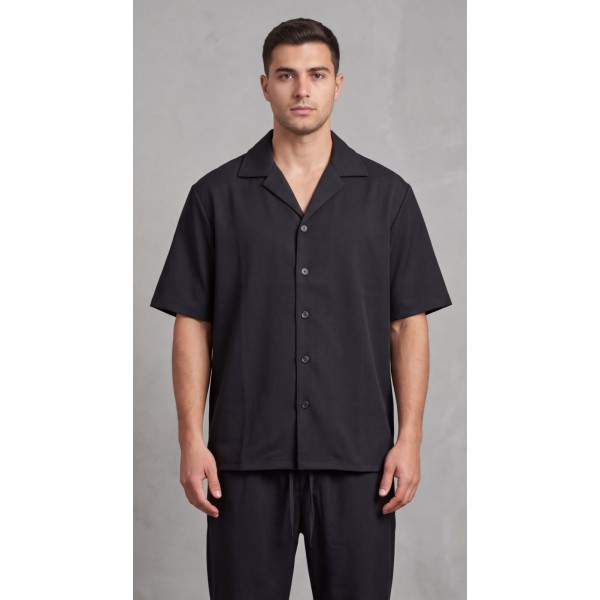 Life Style Butiken Ανδρικό Κοντομάνικο Πουκάμισο LS12011 Black