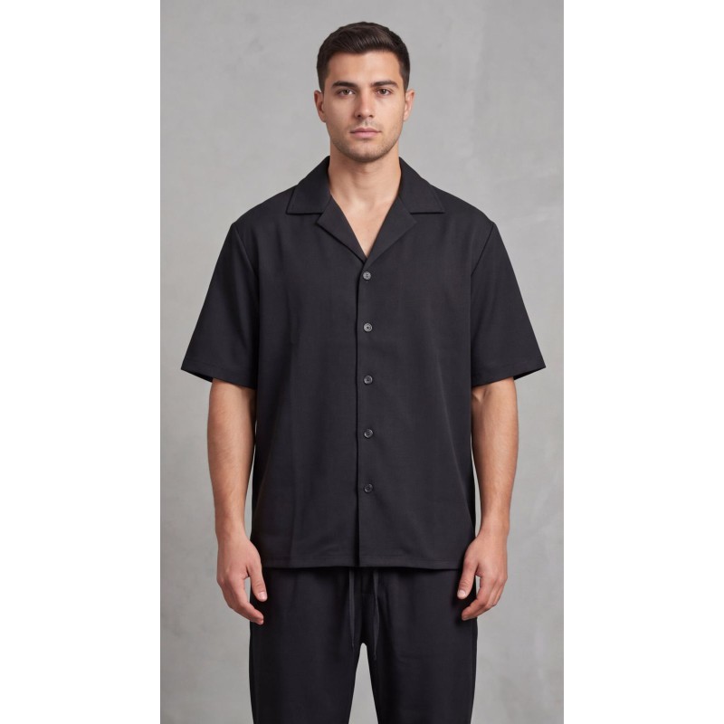 Life Style Butiken Ανδρικό Κοντομάνικο Πουκάμισο LS12011 Black