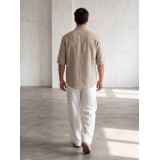 Life Style Butiken Ανδρική Πουκαμίσα Μαο LS12027 Άμμου 4