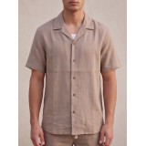 Life Style Butiken Ανδρικό Πουκάμισο Λινό LS12648522 Coffee 2