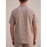 Life Style Butiken Ανδρικό Πουκάμισο Λινό LS12648522 Coffee 4
