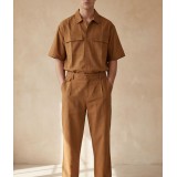 Life Style Butiken Ανδρικό Κοντομάνικο Overshirt LS1M5821 Camel 5