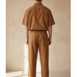 Life Style Butiken Ανδρικό Κοντομάνικο Overshirt LS1M5821 Camel 7