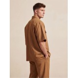 Life Style Butiken Ανδρικό Κοντομάνικο Overshirt LS1M5821 Camel 4