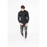 Life Style Butiken Ανδρικό Μακρυμάνικο πουκάμισο Mao Super Slim LS1NS7229 Black 5