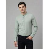 Life Style Butiken Ανδρικό Μακρυμάνικο πουκάμισο Μαο Slim LS125170 Μέντα 1