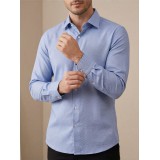 Life Style Butiken Ανδρικό Μακρυμάνικο πουκάμισο Regular Fit σε κουτί LS1DC63 Dark Σιέλ 3
