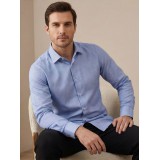 Life Style Butiken Ανδρικό Μακρυμάνικο πουκάμισο Regular Fit σε κουτί LS1DC63 Dark Σιέλ 4